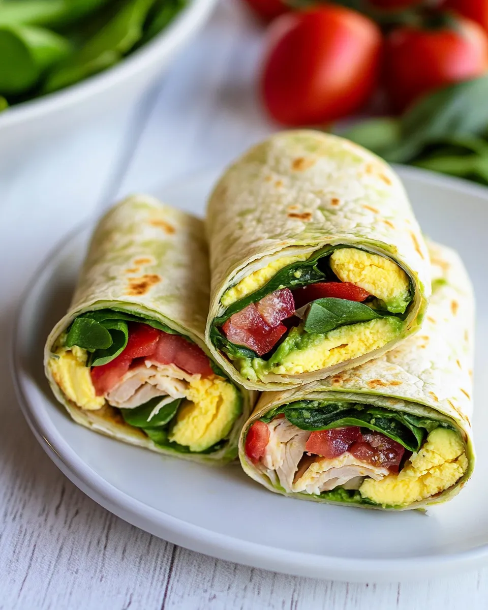 Delicious Turkey Avocado Egg Wraps shot