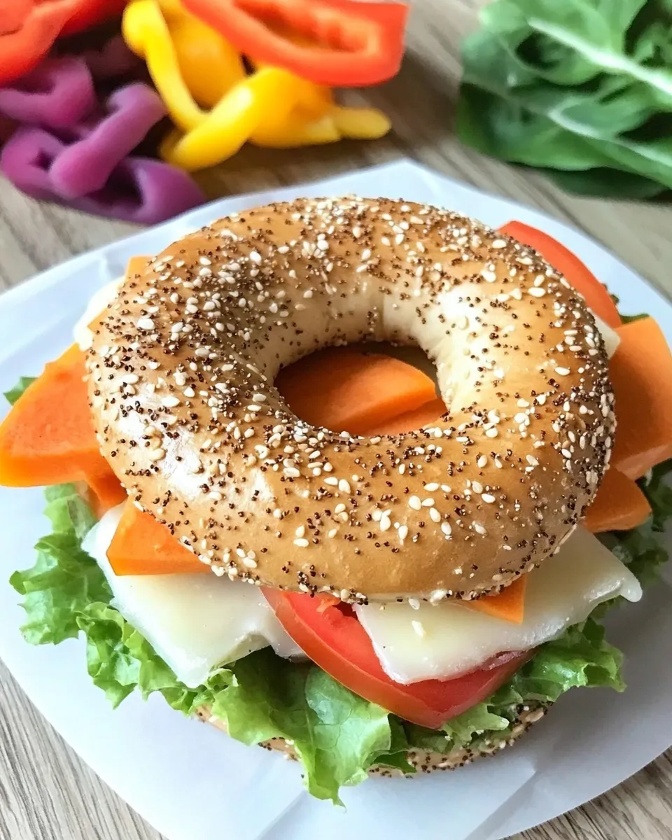 Easy Turkey Havarti Bagel Sandwich recipe photo
