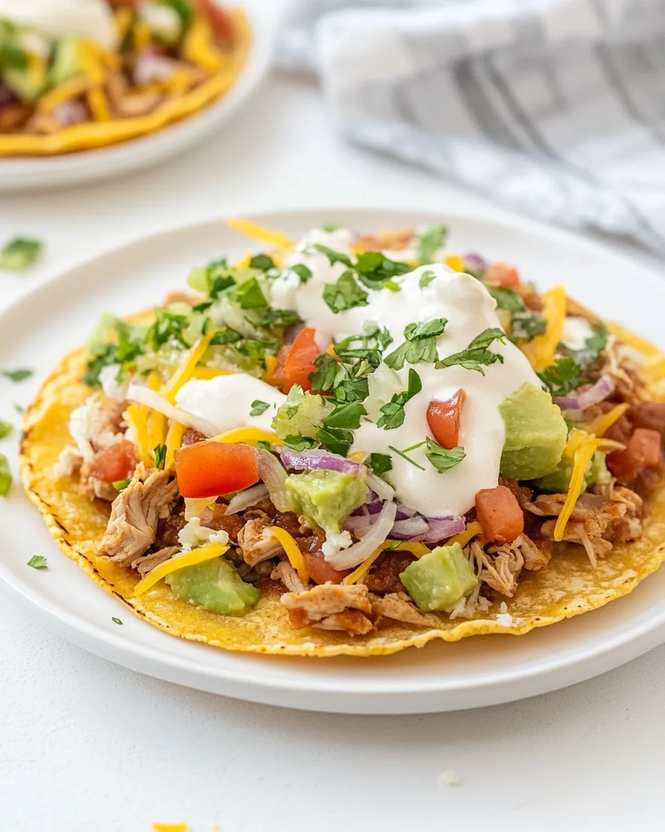 Delicious Turkey Tostadas dish photo