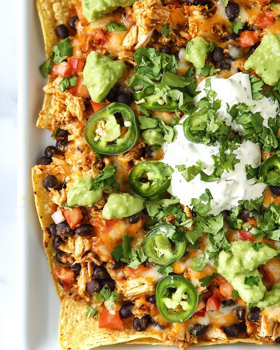 Classic Turkey and Black Bean Nachos with Creamy Jalapeno Sauce image