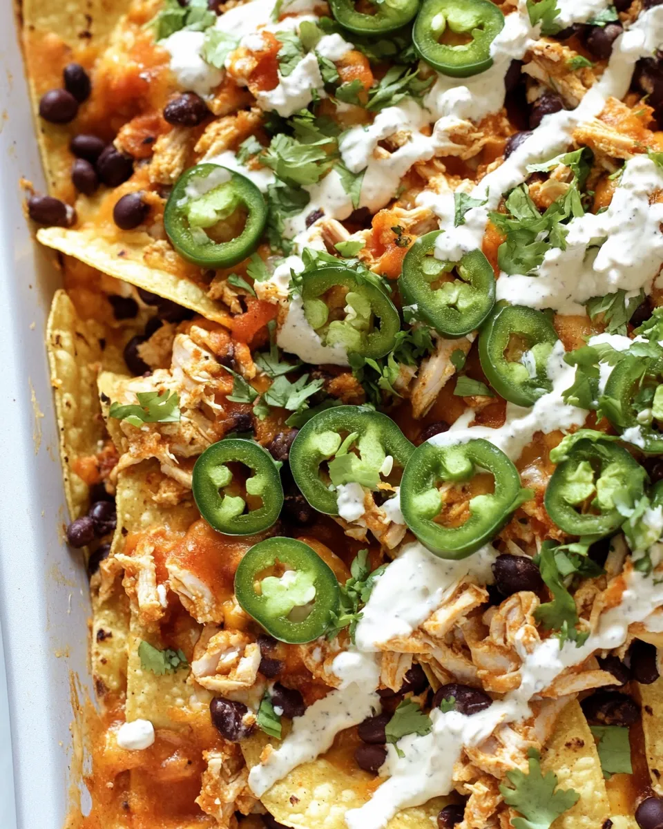 Easy Turkey and Black Bean Nachos with Creamy Jalapeno Sauce picture