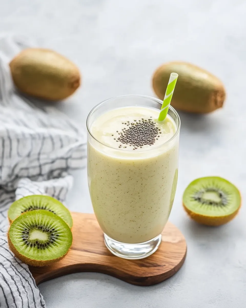 Delicious Turmeric Kiwi Protein Smoothie shot