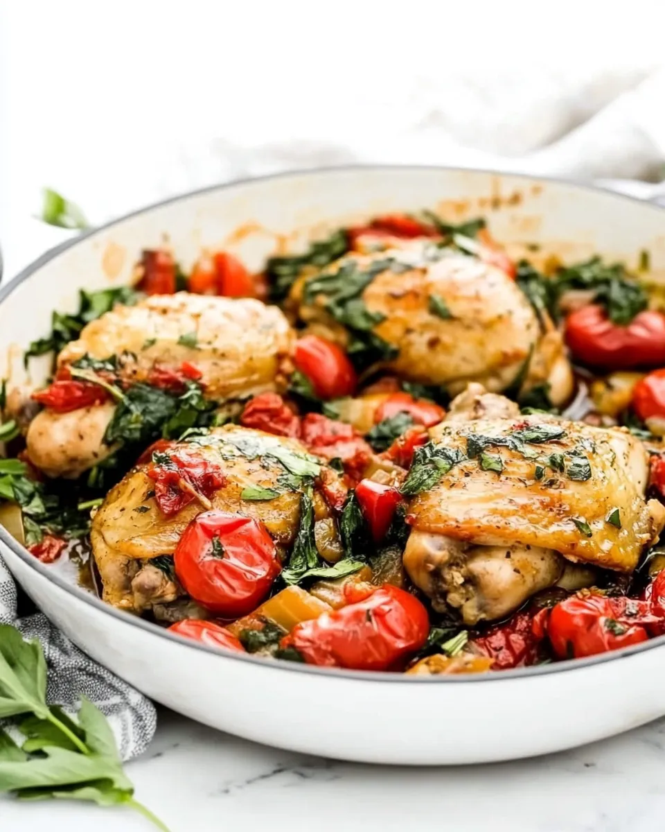 Classic Tuscan Chicken Thigh Skillet image