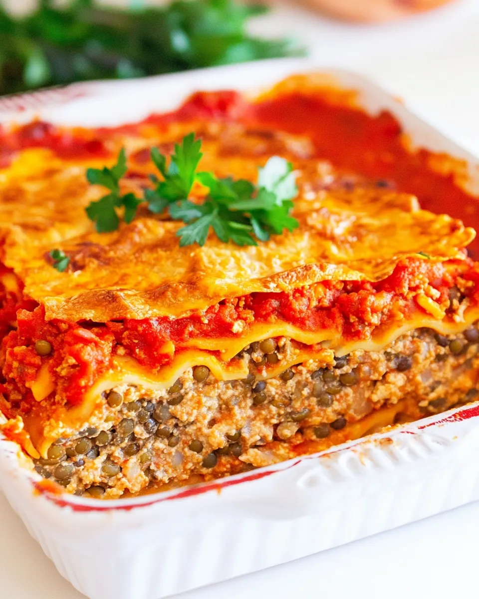 Easy Vegan Lentil Lasagna recipe photo