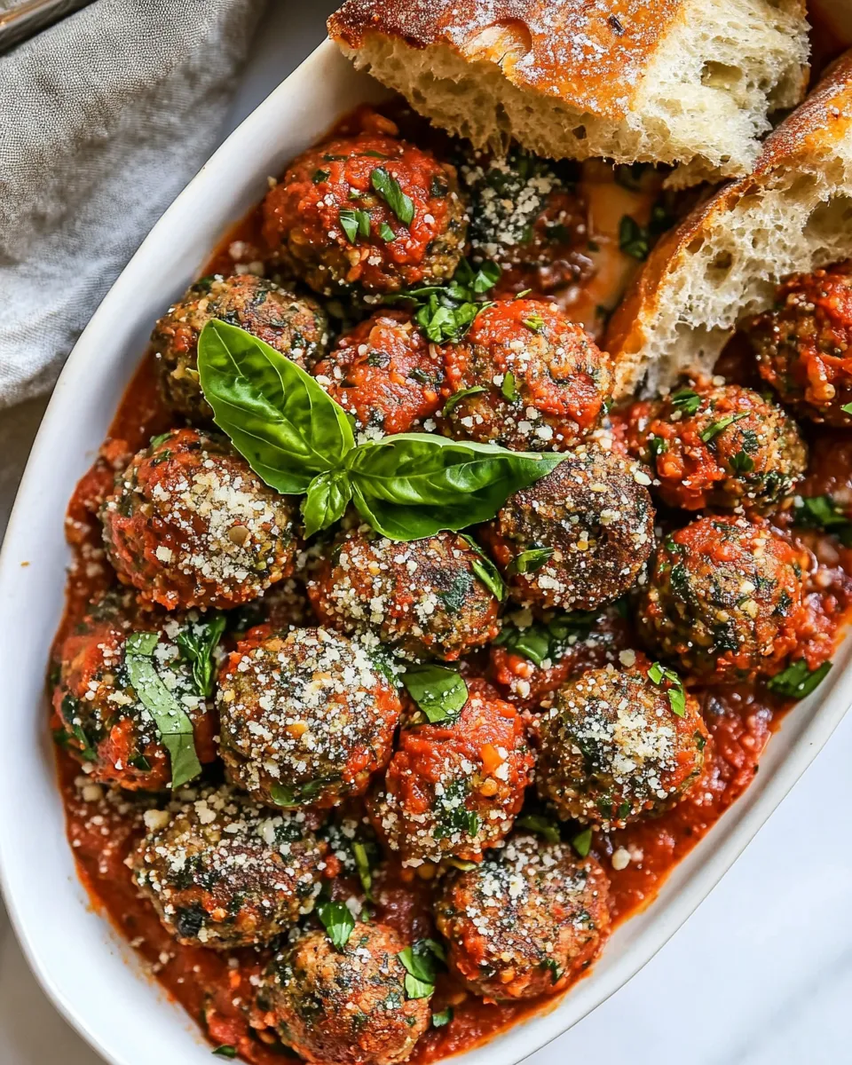 Easy Vegan Mushroom Meatballs & Garlic Bread recipe photo