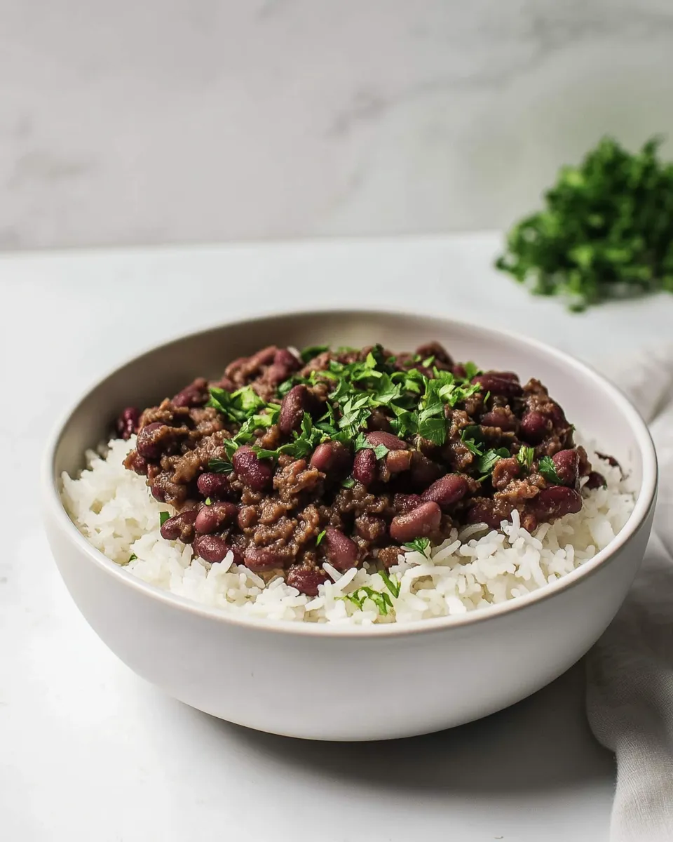 Homemade Vegan Red Beans And Rice photo