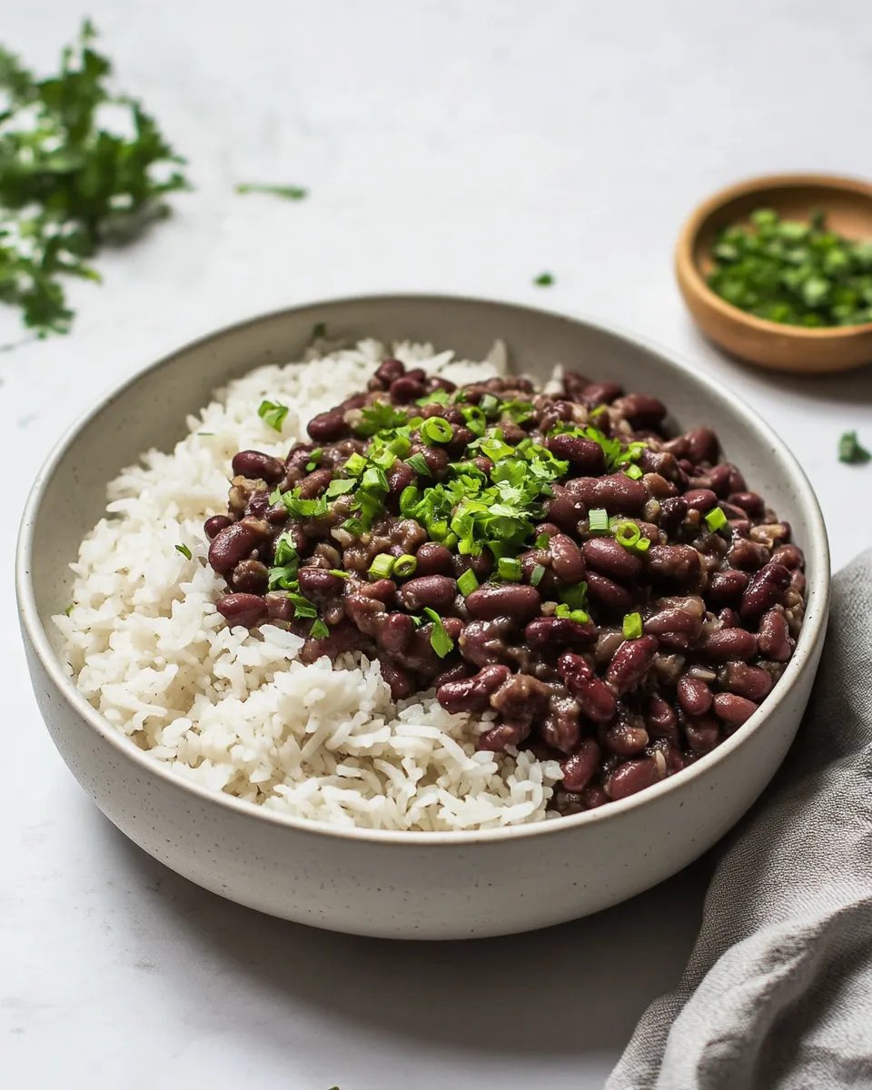 Delicious Vegan Red Beans And Rice shot