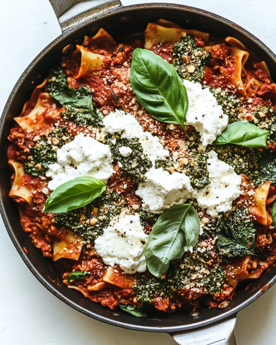 delicious Vegan Skillet Lasagna with Homemade Almond Ricotta dish photo
