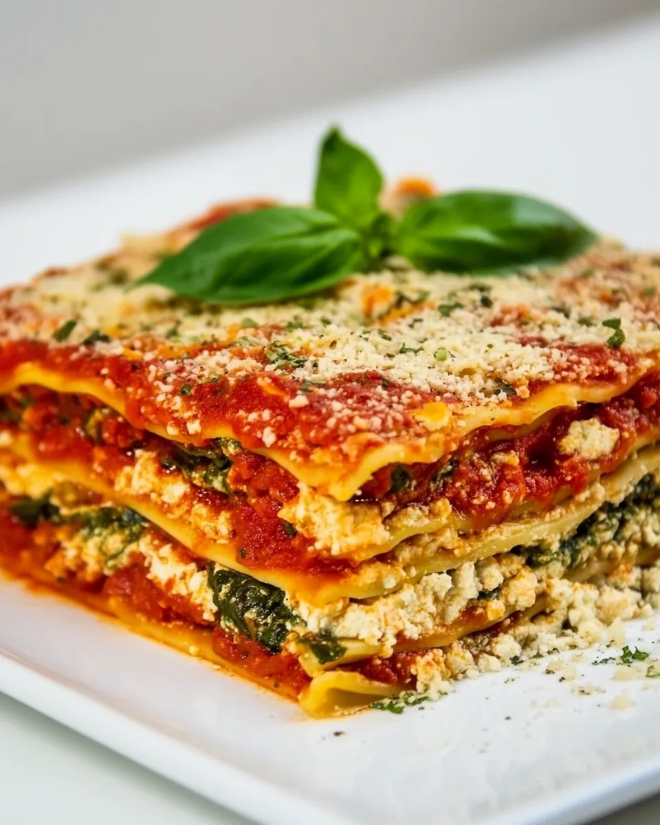 Homemade Vegan Spinach Lasagna (Tofu Ricotta) photo