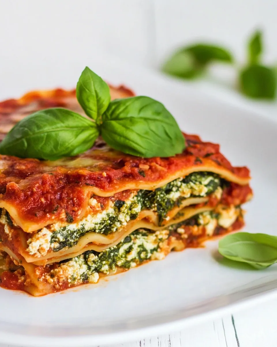 Classic Vegan Spinach Lasagna (Tofu Ricotta) image