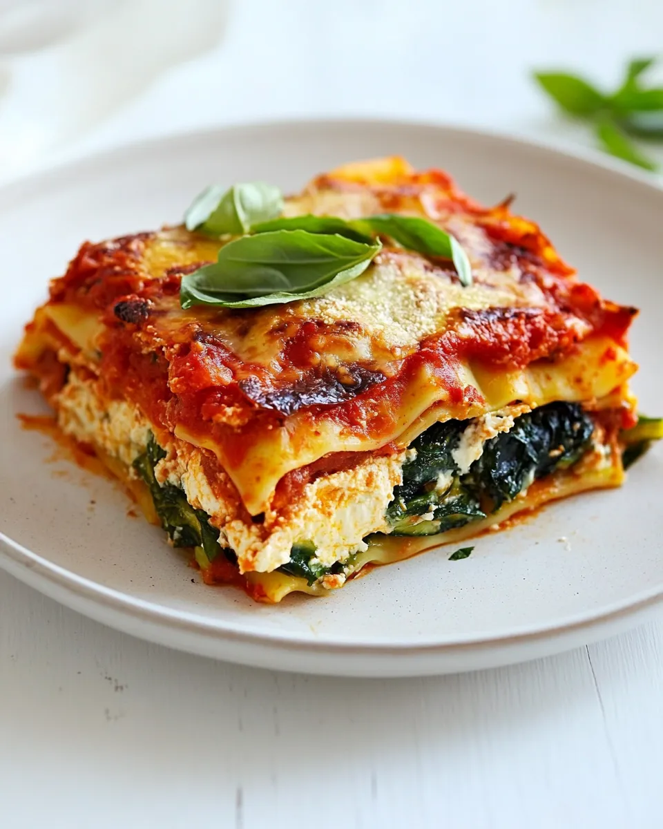 Delicious Vegetable Lasagna Recipe plate image