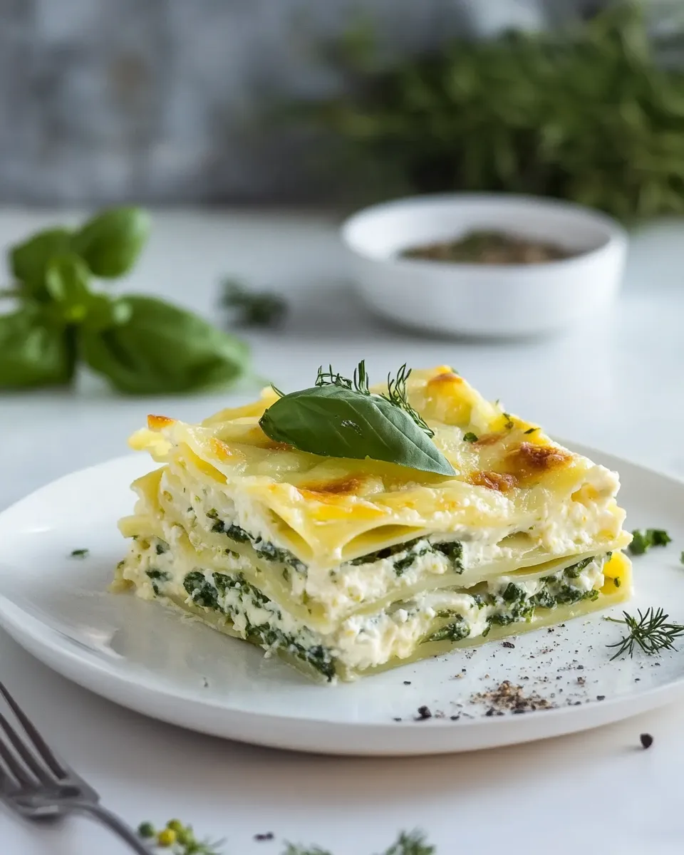 Easy Vegetarian Lasagna with No-Cook White Sauce recipe image