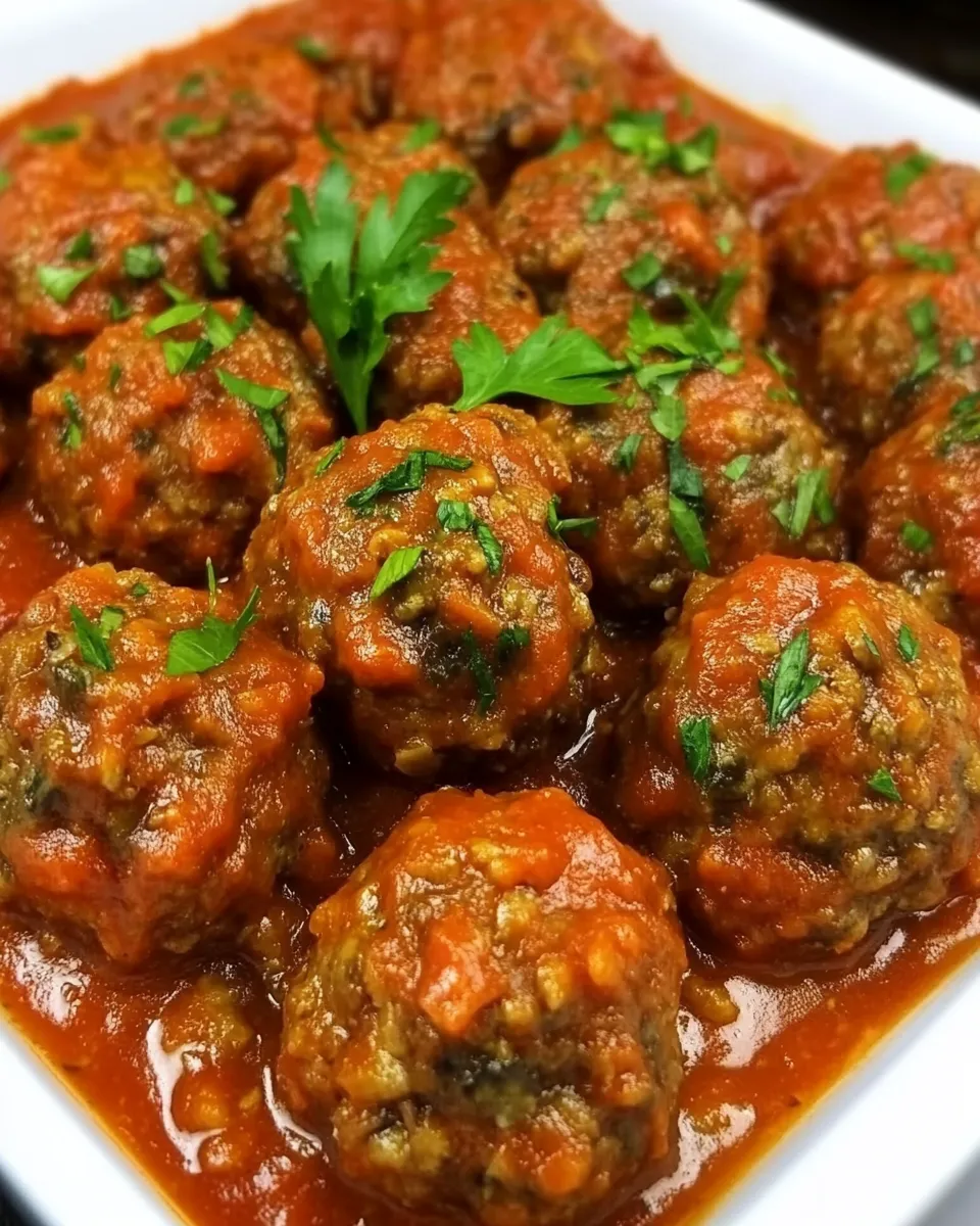 Delicious Vegetarian Mushroom Meatballs plate image