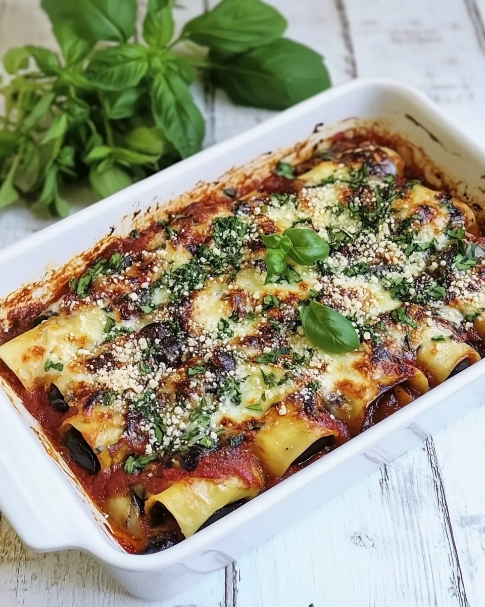 Delicious Vegetarian Roasted Eggplant Cannelloni dish photo