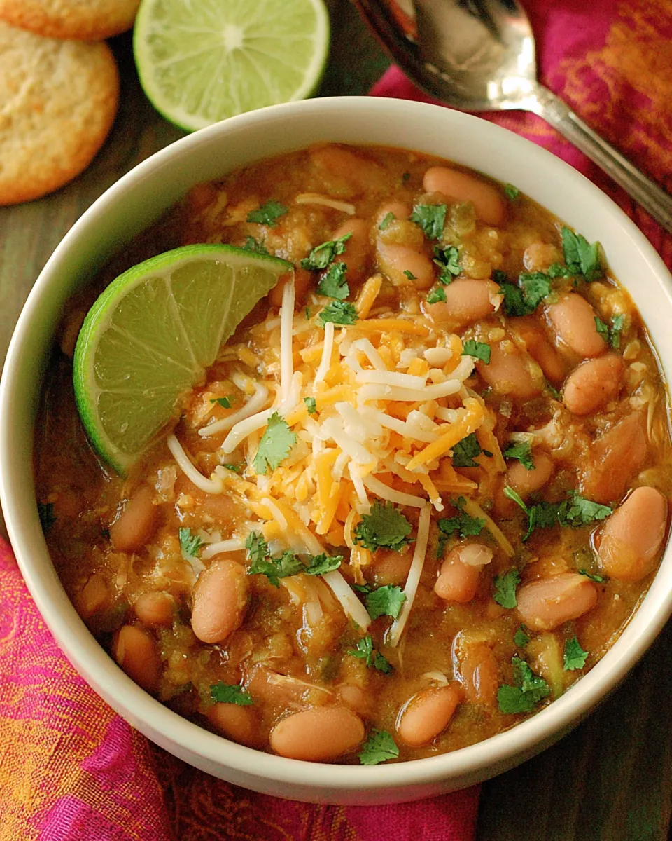 Homemade Vegetarian White Chili with Optional Chicken photo