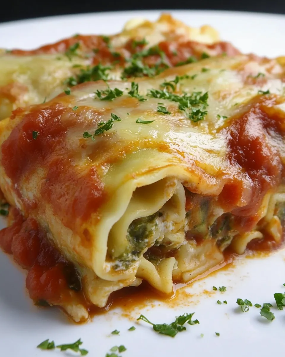 Classic Veggie Lasagna Rolls recipe image