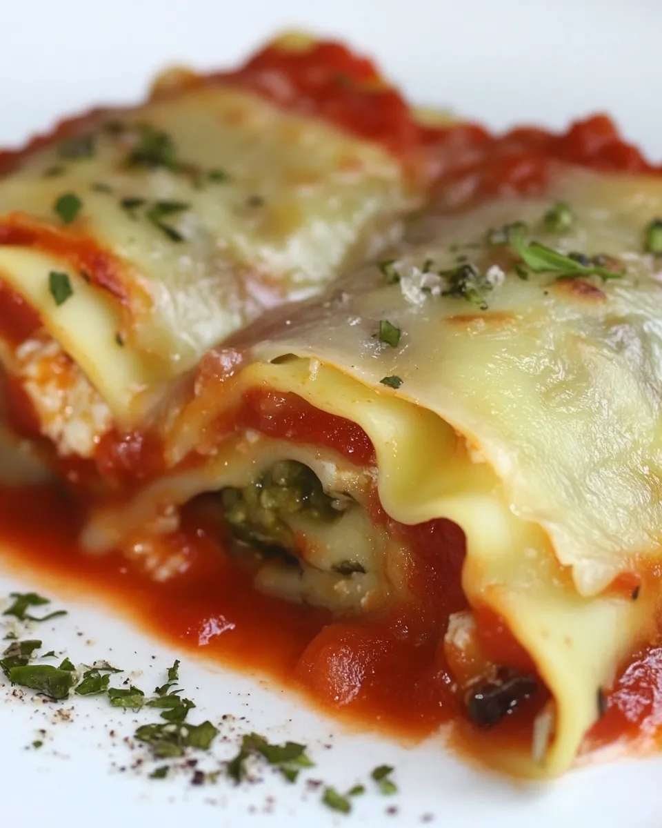 Easy Veggie Lasagna Rolls dish photo
