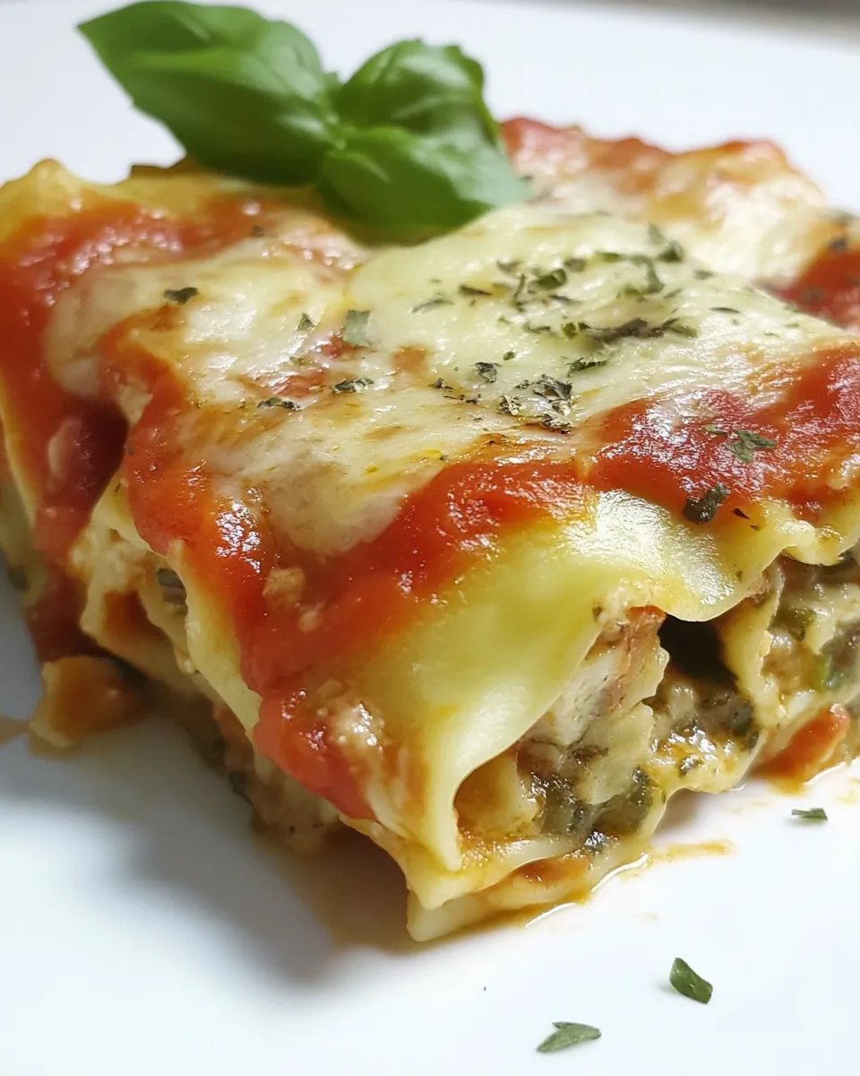 Delicious Veggie Lasagna Rolls food shot