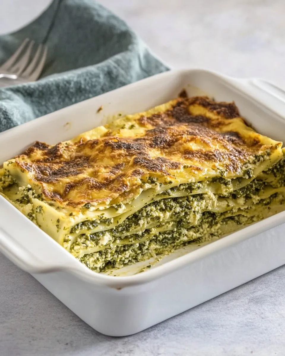 Homemade Veggie Pesto & Spinach Lasagna photo