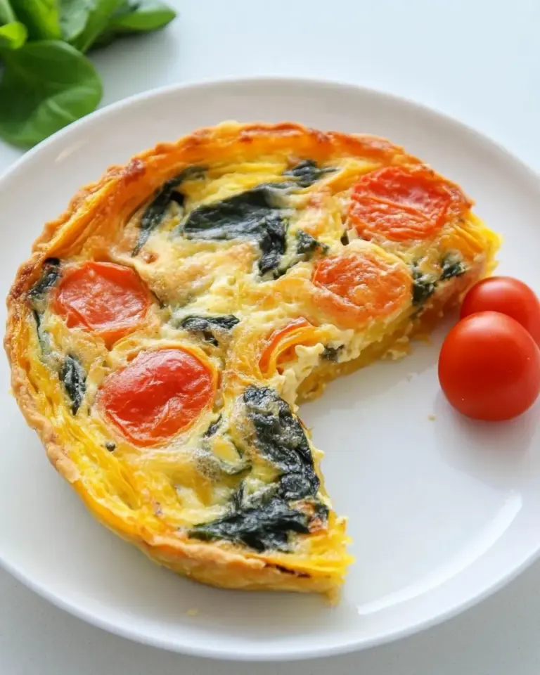 Homemade Veggie Quiche with Spaghetti Squash Crust photo
