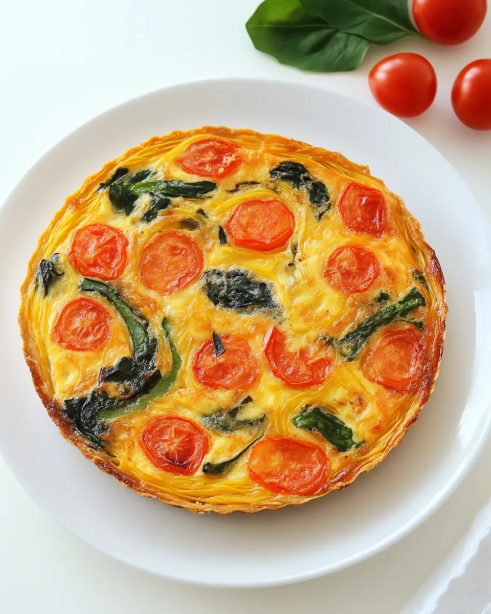 Classic Veggie Quiche with Spaghetti Squash Crust image