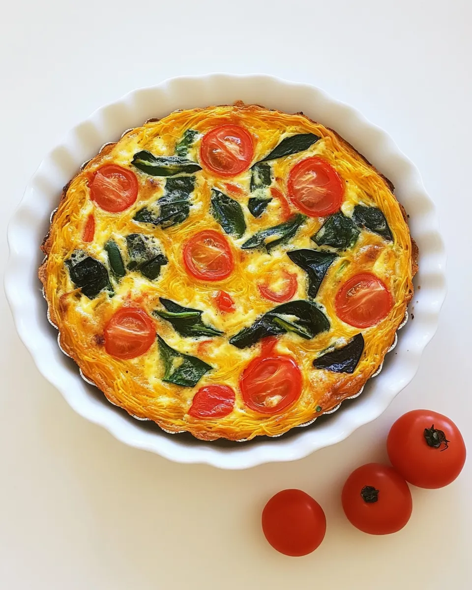 Easy Veggie Quiche with Spaghetti Squash Crust recipe photo