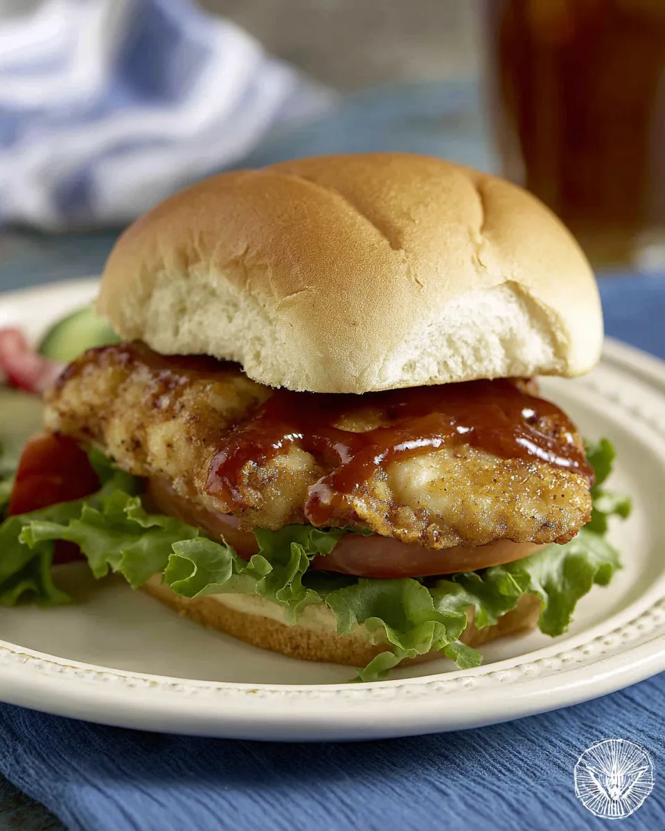 Delicious Whataburger Honey BBQ Chicken Strip Sandwich: Easy Copycat Recipe food shot