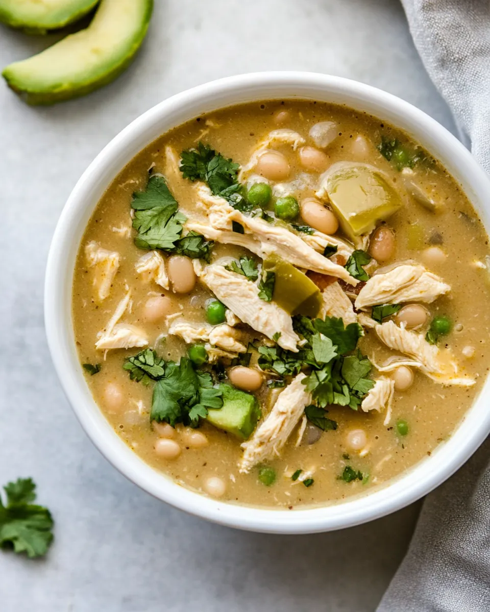 Delicious White Bean Chicken Chili plate image