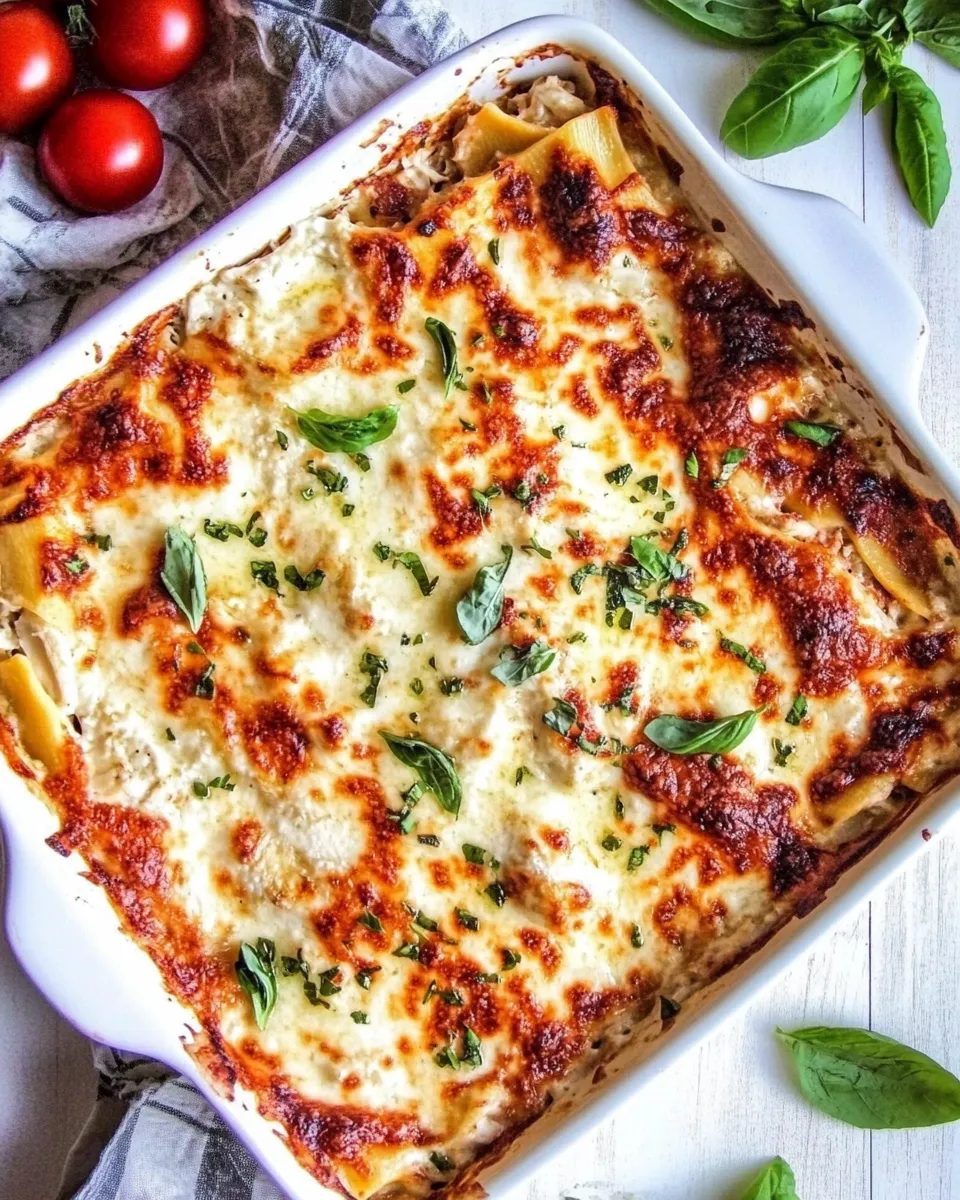 Classic White Chicken Lasagna (Caprese Chicken Lasagna) image