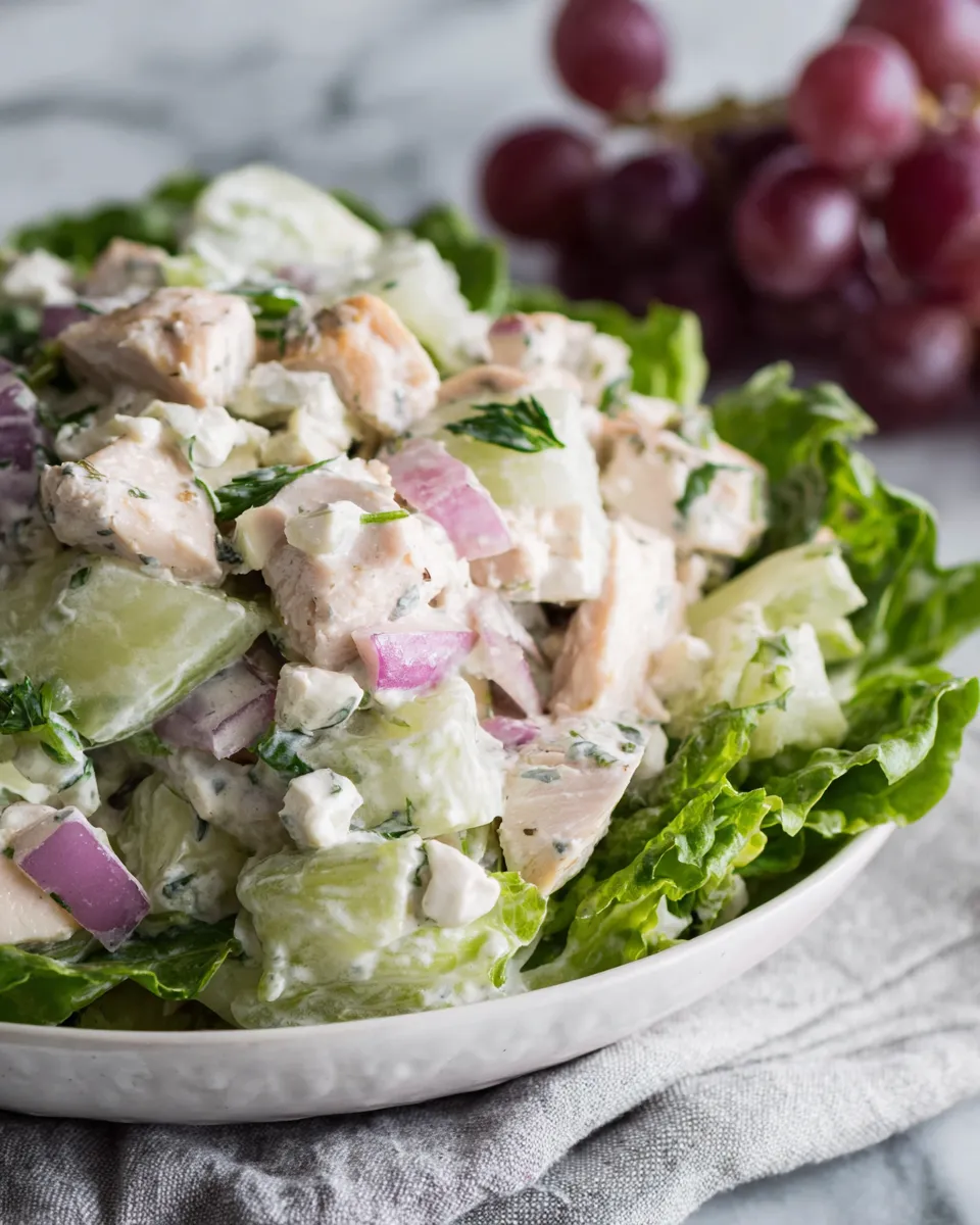 Delicious Whole30 Chicken Salad plate image
