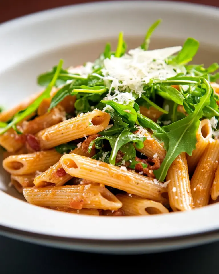 homemade Whole Grain Penne Pasta with Greens & Beans photo