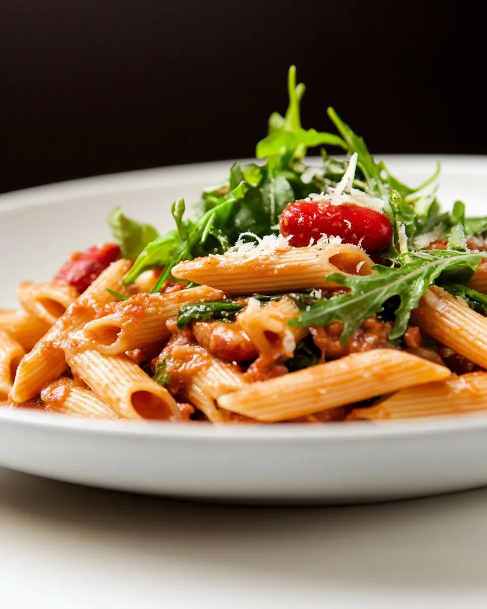 easy Whole Grain Penne Pasta with Greens & Beans recipe photo
