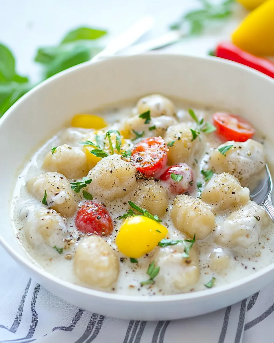 Classic Whole Wheat Gnocchi in Cream Sauce image