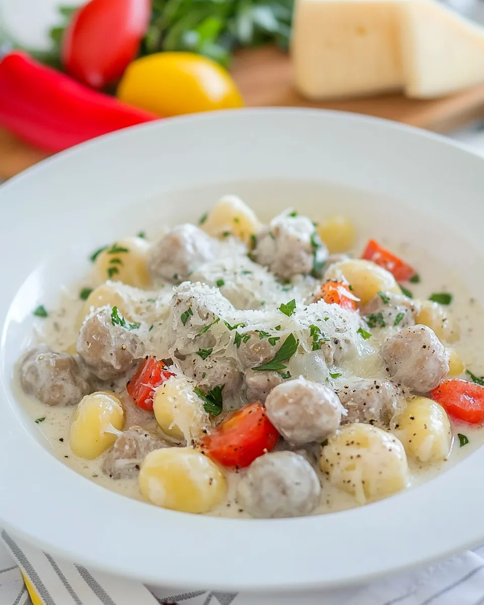 Delicious Whole Wheat Gnocchi in Cream Sauce dish photo