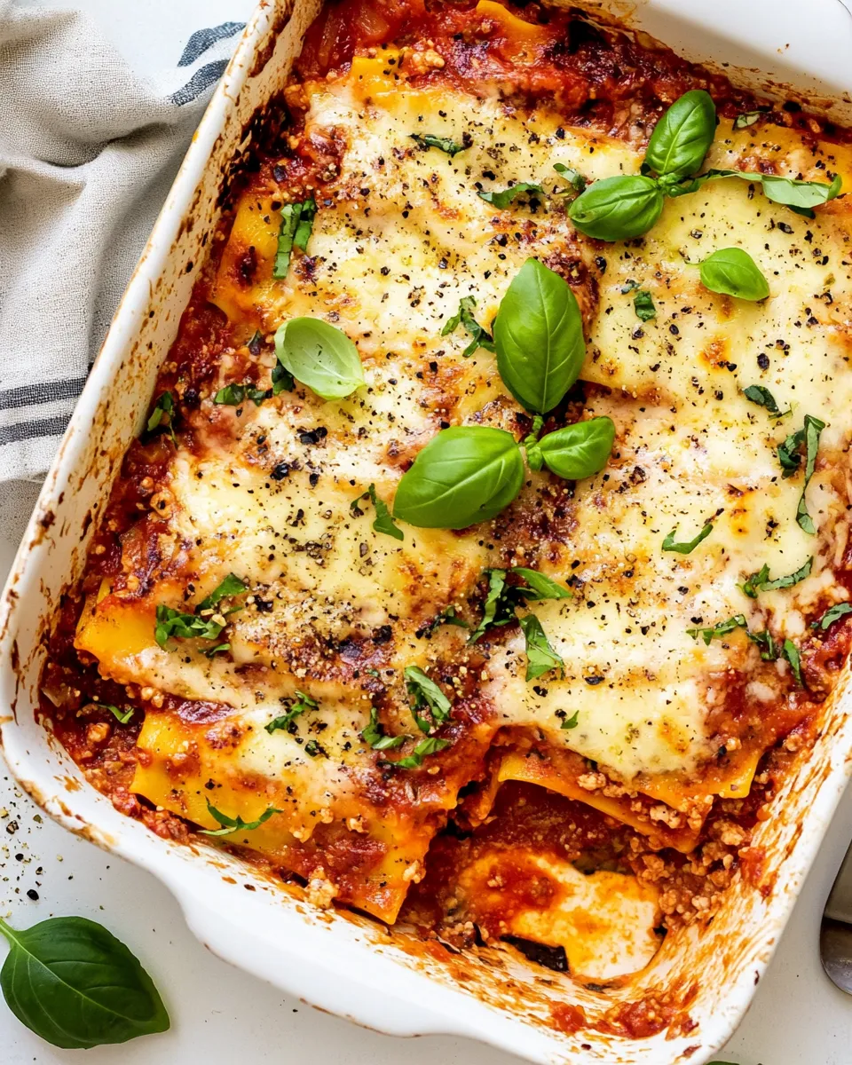 Delicious Zucchini Lasagna food shot