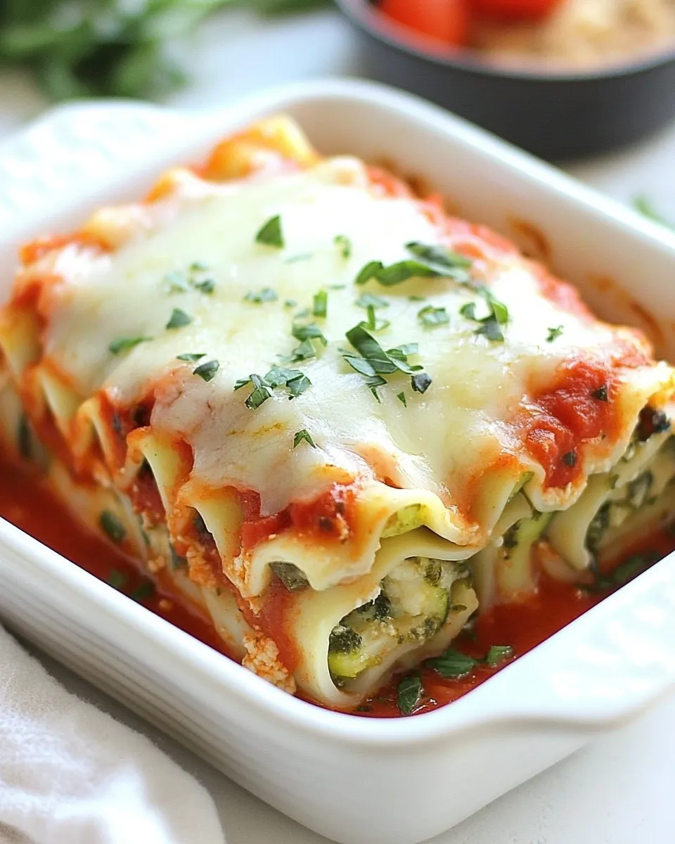 Delicious Zucchini Lasagna Roll Ups dish photo