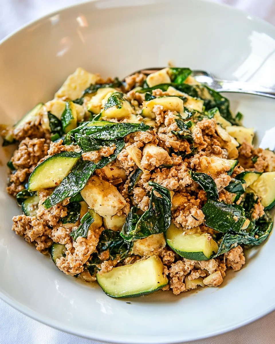Classic Zucchini and Ground Turkey Skillet image
