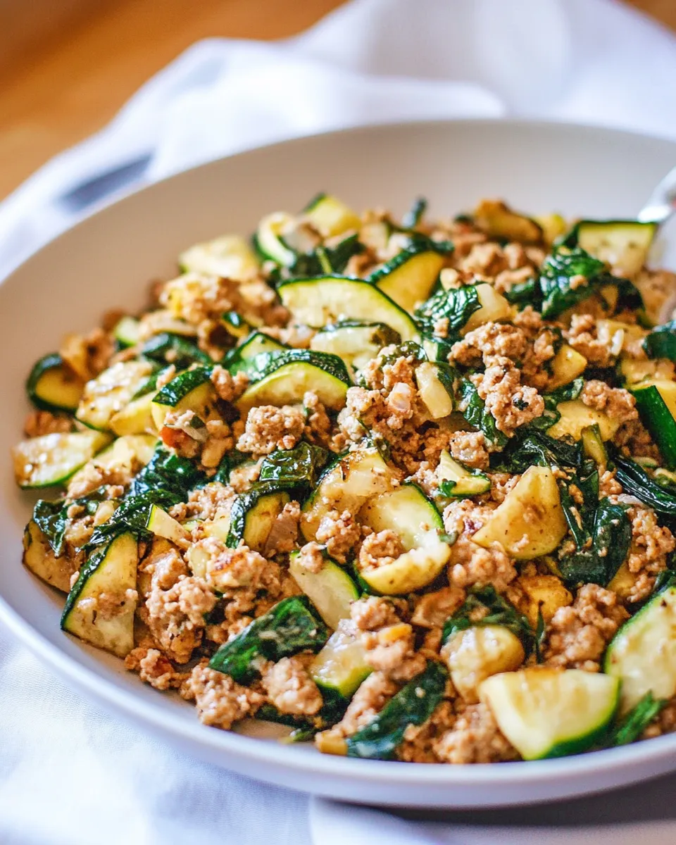 Delicious Zucchini and Ground Turkey Skillet dish photo